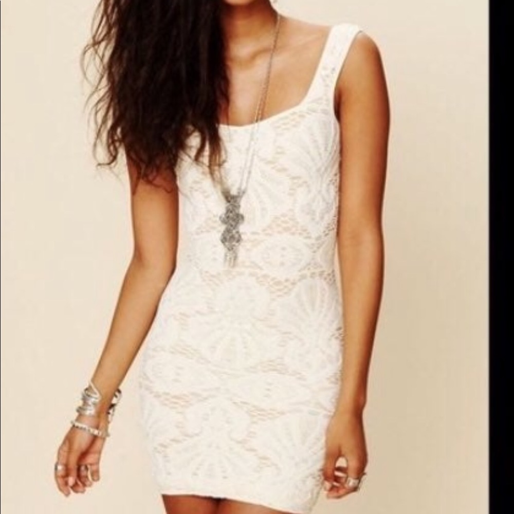 Free people eyelet crochet bodycon
